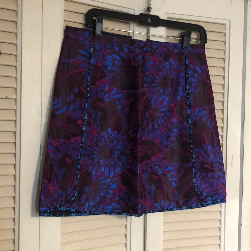 Floral Metallic J. Crew Skirt